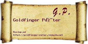 Goldfinger Péter névjegykártya